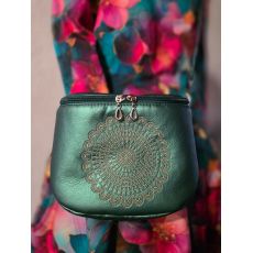 Ledvinka metalická zelená s krajkou