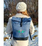 Batoh XL melír modrý můra