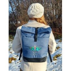 Batoh XL melír modrý můra