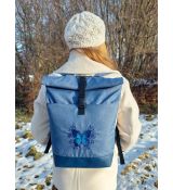 Batoh XL melír modrý motýl