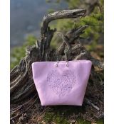 Taštička kosmetická růžová srdce lila